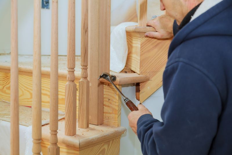 Wooden Banister Installation in Olathe, KS