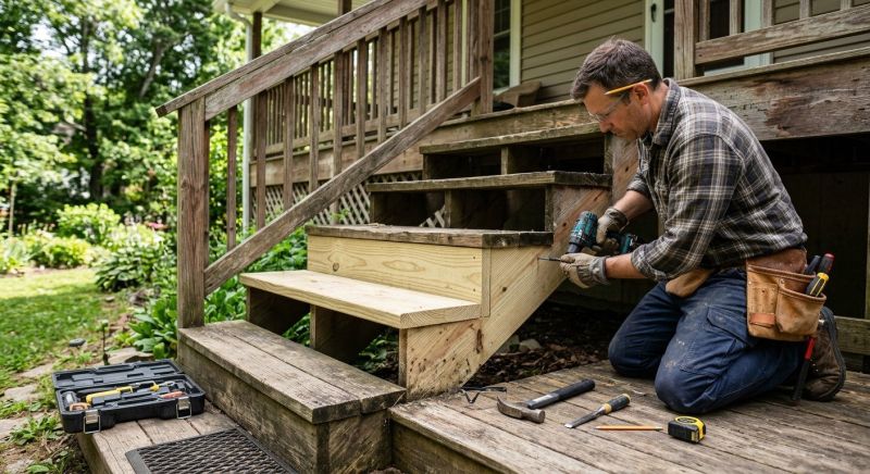 Wood Stairs Repair Service